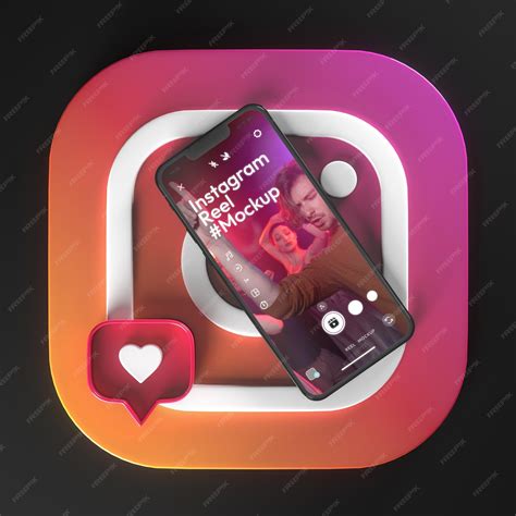 Premium PSD | Instagram reel smartphone mockup
