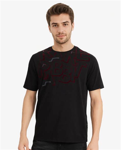 Rare Rabbit Men's Runi Black Cotton Blend Graphic Print Regular Fit Ha