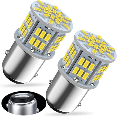 BAY15D 1157 P21/5W LED Brake Light Bulbs, 12V-24V White Car LED Bulbs ...