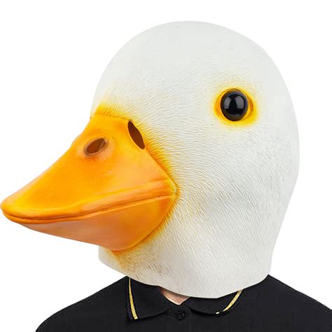 Buy CreepyParty Call Duck Head Animal Latex Full Head Realistic s Fancy ...