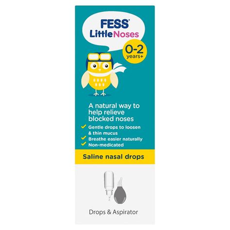 Fess Little Noses Saline Nasal Drops 25ml + Aspirator