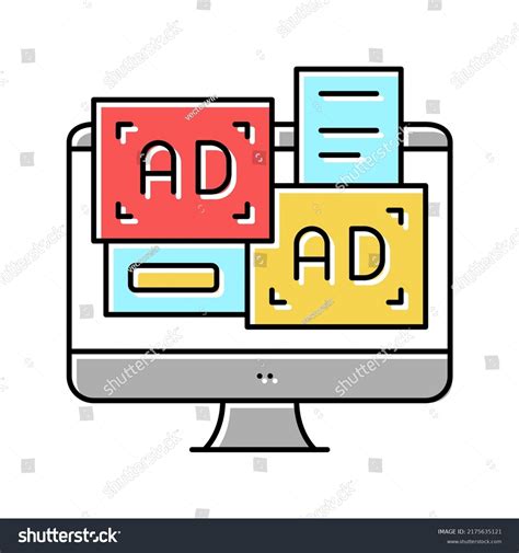 Cartoon Image of Advertisement On Computer Screen 的图像结果