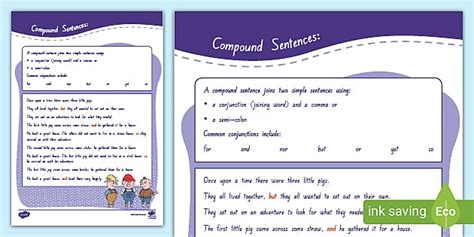 Written Language Features: Compound Sentences Exemplar Text