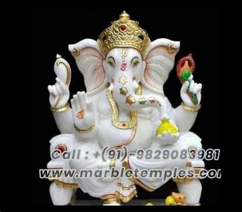 White Marble Ganesh Statues & Lakshmi Ganesh Idols Maker Jaipur ...