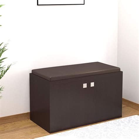 Engineered 2 Door Wood Shoe Rack With Seat - Deckup – DeckUp