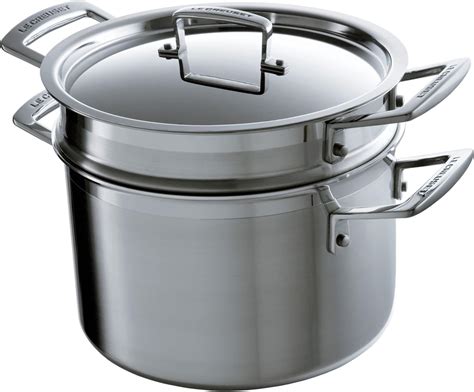 Le Creuset 3-Ply Stainless Steel Pasta Pot, 20 cm, 96200520001000 ...