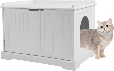 Buy HOME BI Cat Litter Box Enclosure, Cat Litter Box Furniture Hidden ...
