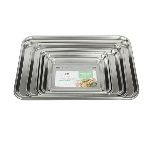 Stainless Steel Tray Rectangle Food Serving Tray Baking Trays Pan ...