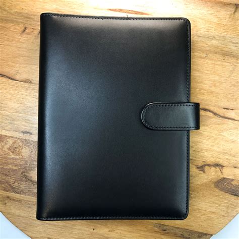 Okładka na organizer A5 binder • czarna • Kraina Wzorów