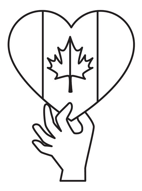 Balloons Canadian Flag - Coloring Online Free