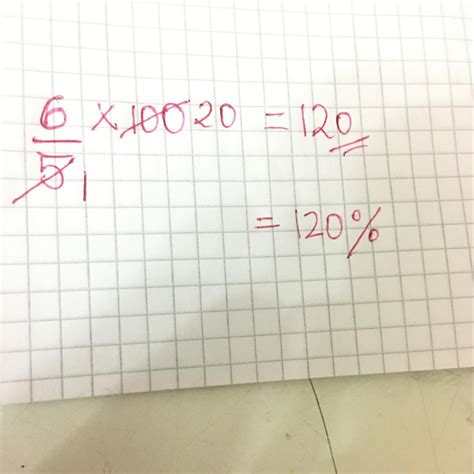 6 : 5 when expressed as percentage is - Brainly.in