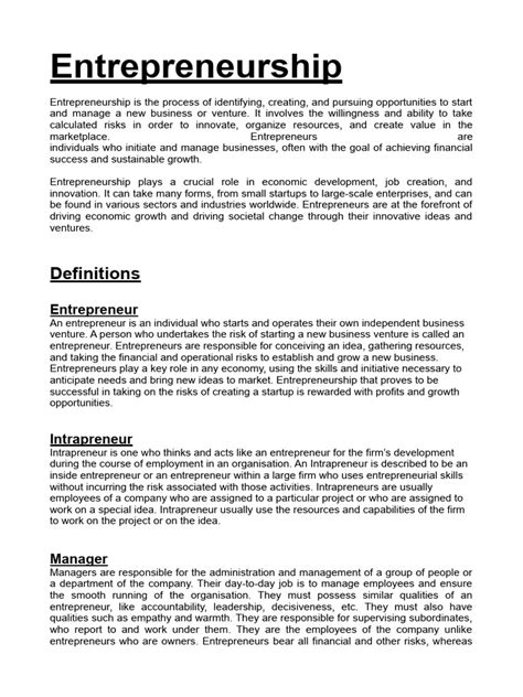 Introduction to Entrepreneurship Module PDF 的图像结果