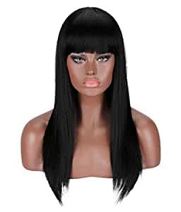 Kaku Fancy Dresses Artificial Hair Wig for Ladies -Black, Free Size ...