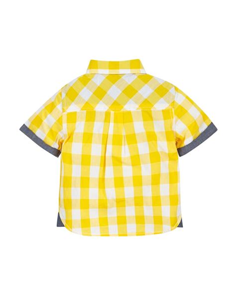Buy Boys Half Sleeves Check Shirt - Yellow Online at Best Price ...