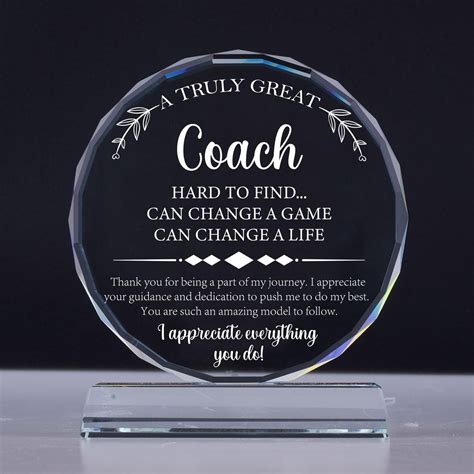 Amazon.com: Coach Gifts Exquisite Crystal Plaque with Gift Box Packaging, Basketball Soccer ...