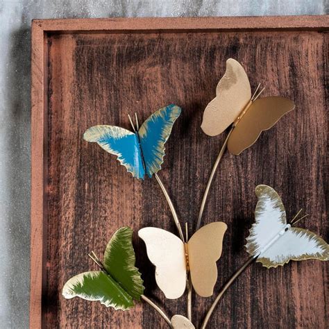 Buy VEDAS Metal and Wood Tora Butterfly Framed Wall Art from Vedas at ...
