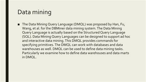 Image result for Data Mining Query Languages