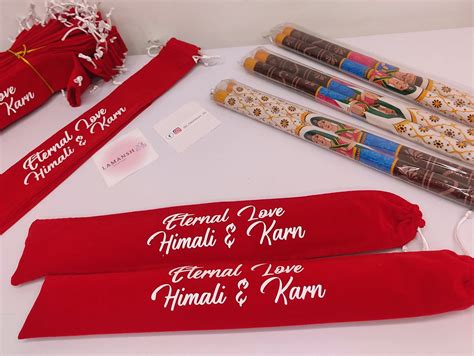 Wedding Return Gift 🎁 combo of RRR Dandiya sticks 🥢 & Customized Name ...