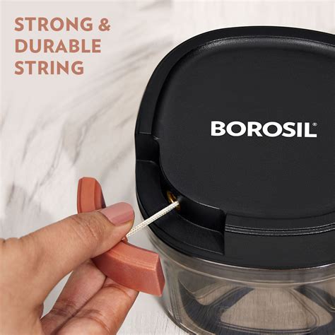 Borosil EazyPull Chopper, 600ml - 3 Blades