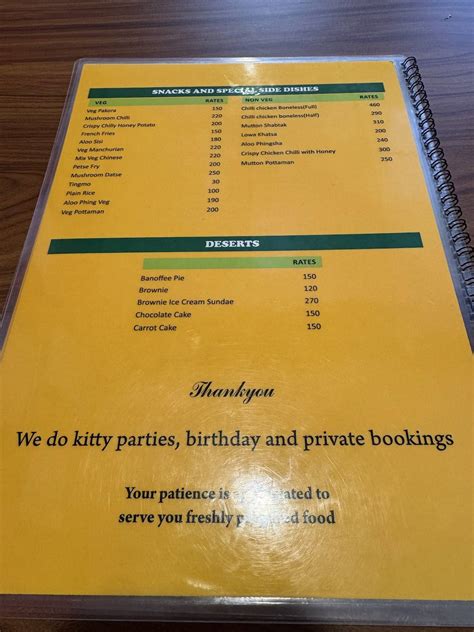 Menu at Four Season Cafe, Dharamshala