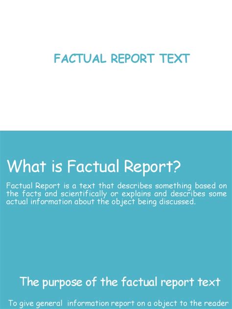 Image result for Factual Text Examples