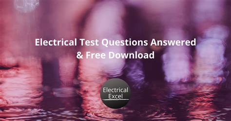 Image result for Electrical Test Questions