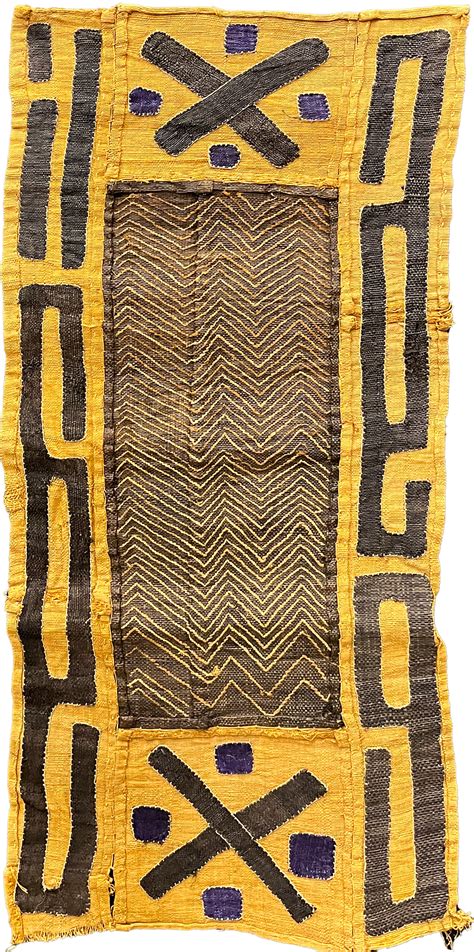 Vintage African Raffia Kuba Cloth 1960's, Made in Africa – 47-A