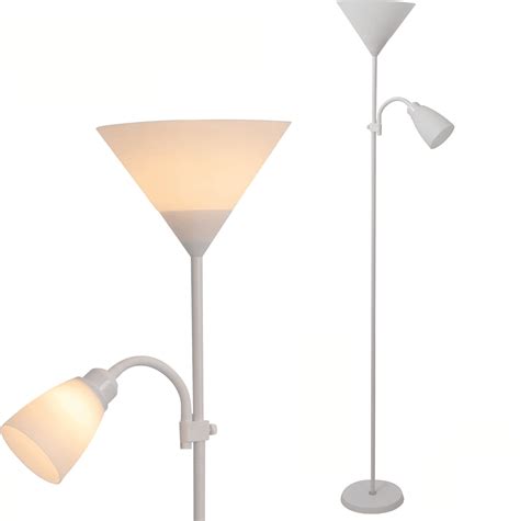 Adjustable Floor Lamp, 2 Head LED Torchiere Standing Lamp, Modern ...