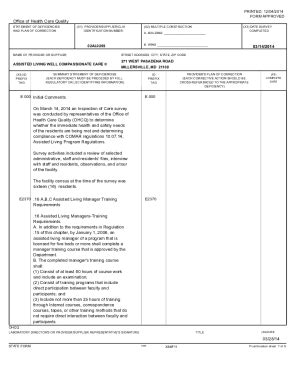 Fillable Online Plan Of Correction Template - Fill Out and Sign ...