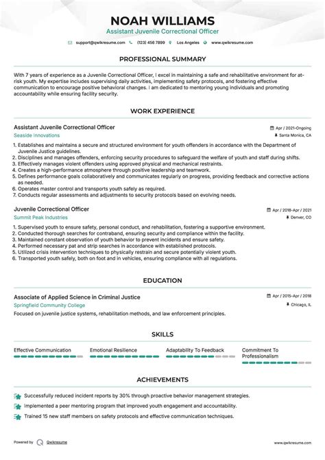10+ Juvenile Correctional Officer Resume Samples & Templates for 2025