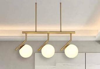 Buy Areezo Lights Trio Golden Hanging Light in Doom Glass Chandelier ...