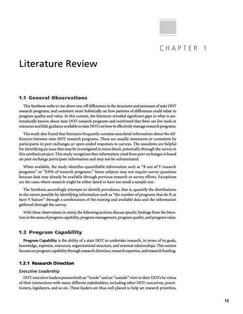 Review Of Literature In Research