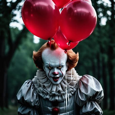 Pennywise with Red Balloons Horror Image | Stable Diffusion Online