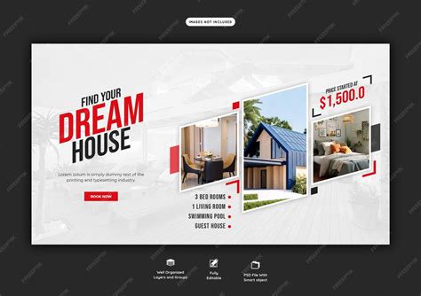 Real estate house property web banner template | Free PSD