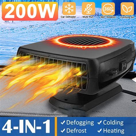 Buy 200W Electric Car Heater 12V DC Heating Fan Defogger Defroster ...
