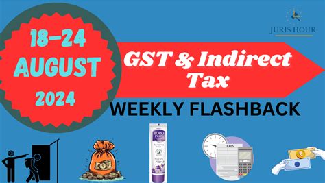 GST & Indirect Tax Weekly Flashback: 18 To 24 August 2024 Stories On ...