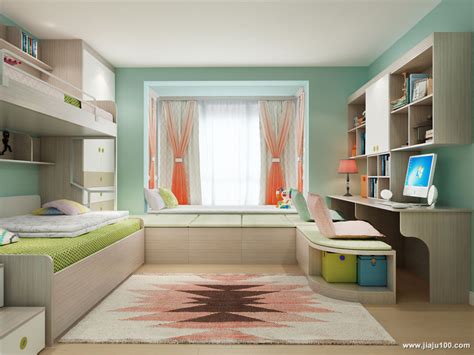 二孩时代怎么布置儿童房，一张床就搞定 - 设计师阿不设计效果图 - 每平每屋·设计家