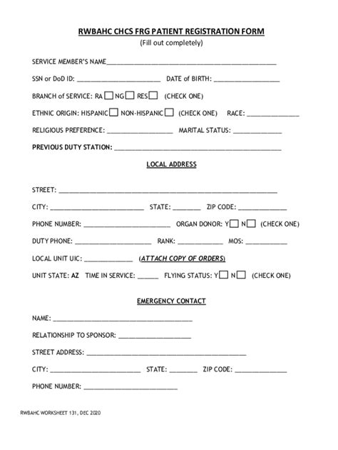 Fillable Online RWBAHC Required Patient Administration Forms Fax Email ...