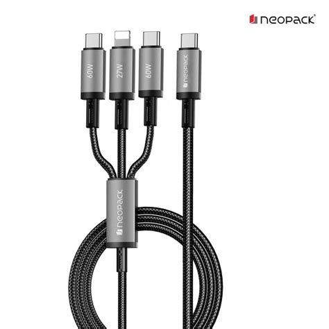 Titan Link 3 IN 1 Durable Nylon Braided Cable for Apple and USB-C devi ...