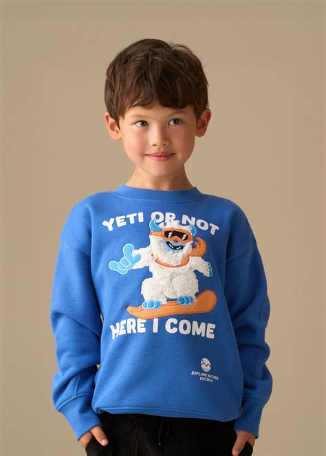 Angel & Rocket Boys Seasonal Print Sweatshirt - Blue