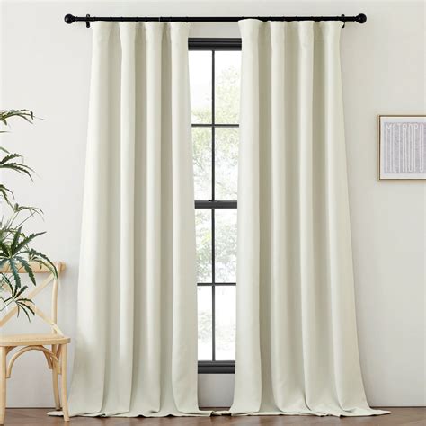 Latitude Run® Faux Linen Curtains Modern Room Darkening Drapes for ...