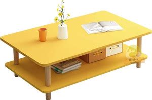 Wooden World Sofa Center Table Solid Wooden Legs 2 Tier Center Table ...