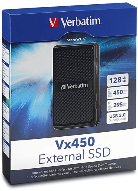 Specificaties van Verbatim Vx450 External SSD 128GB Zwart - Tweakers