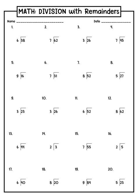 Image result for 4th Grade Division Problems