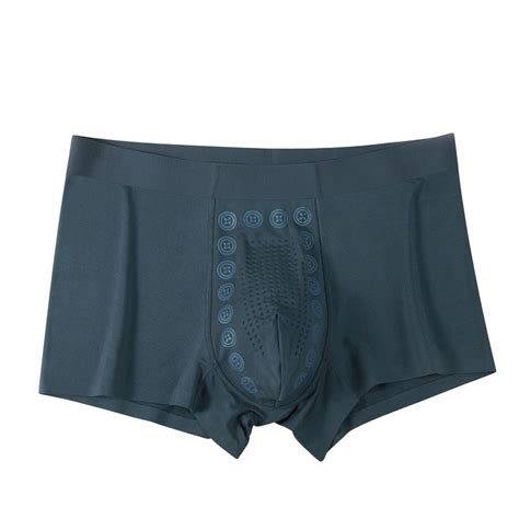 Mens Ice Silk Boxer Briefs Seamless Trunk Underwear with Pouch Double ...