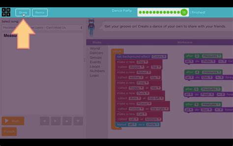 Image result for Code.org Dance Party Level 8
