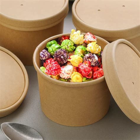Buy 12 Oz 50 Pack Paper Soup Containers with Lids, Disposable Paper ...
