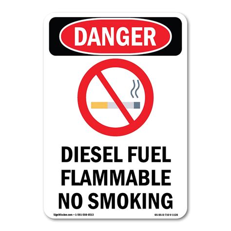OSHA Danger Sign - Diesel Fuel Flammable | Plastic Sign | Protect Your ...