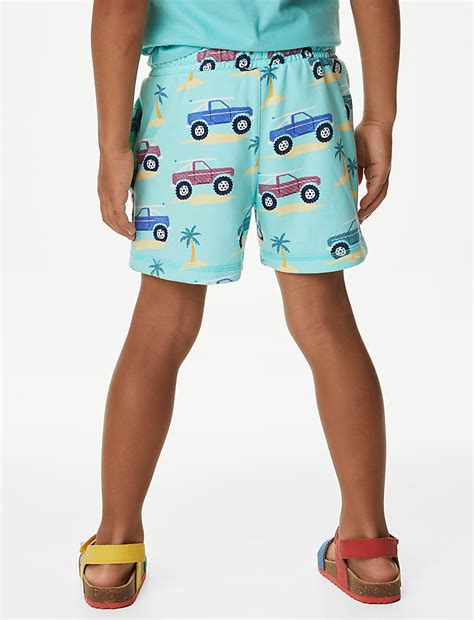 Buy Cotton Rich Beach Buggy Print Shorts at Marks & Spencer
