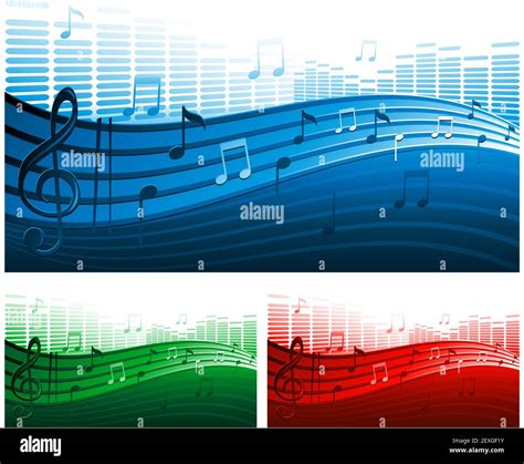 Music notes on staves Stock Photo - Alamy